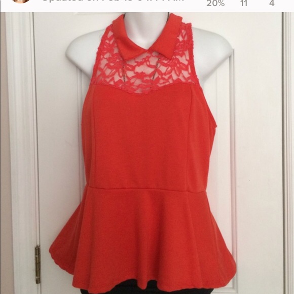 Rainbow Tops - 💰Orange Color "Rainbow" Top / Blouse Size XL